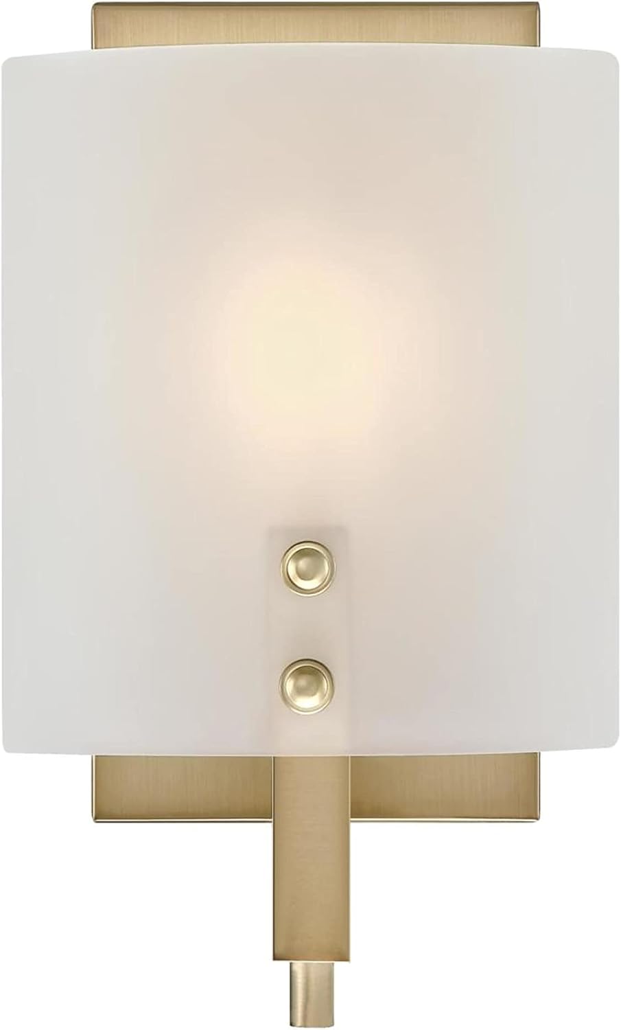 Brushed Brass Frosted Glass Wall Light Fixture