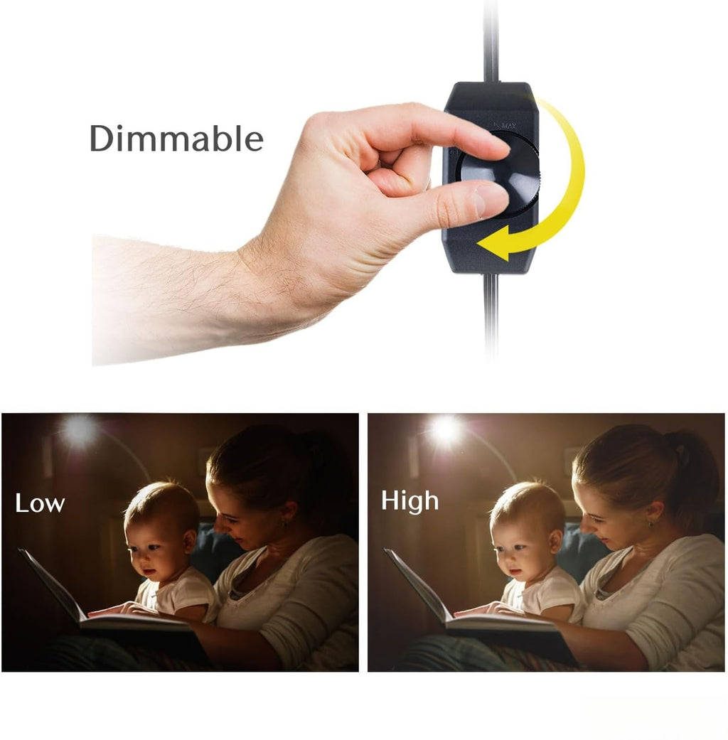 Dimmable Flexible Headboard Reading Lamp