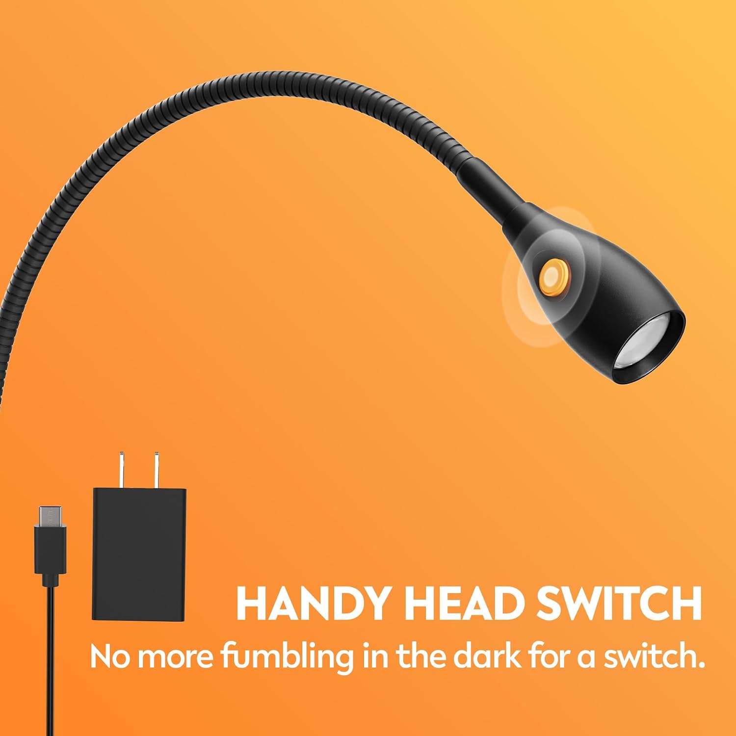 Minimalist Clip‑On Headboard Reading Lamp