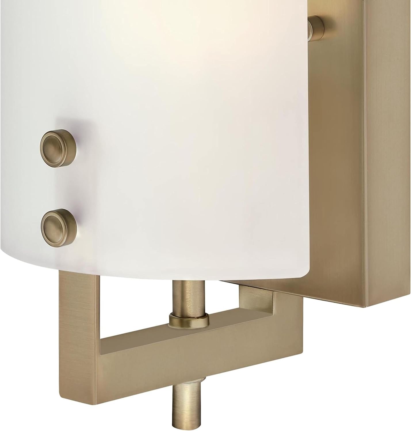 Brushed Brass Frosted Glass Wall Light Fixture