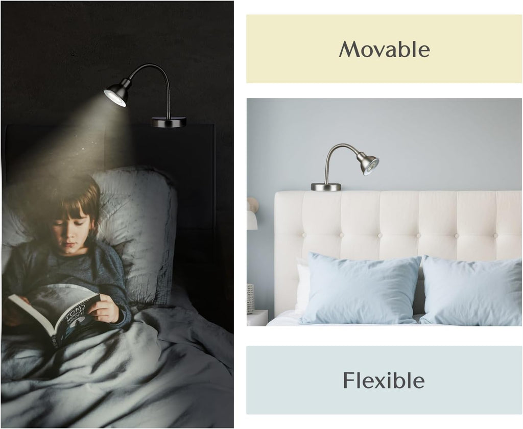 Dimmable Flexible Headboard Reading Lamp