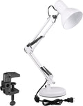 Adjustable Swing‑Arm Metal Desk Lamp
