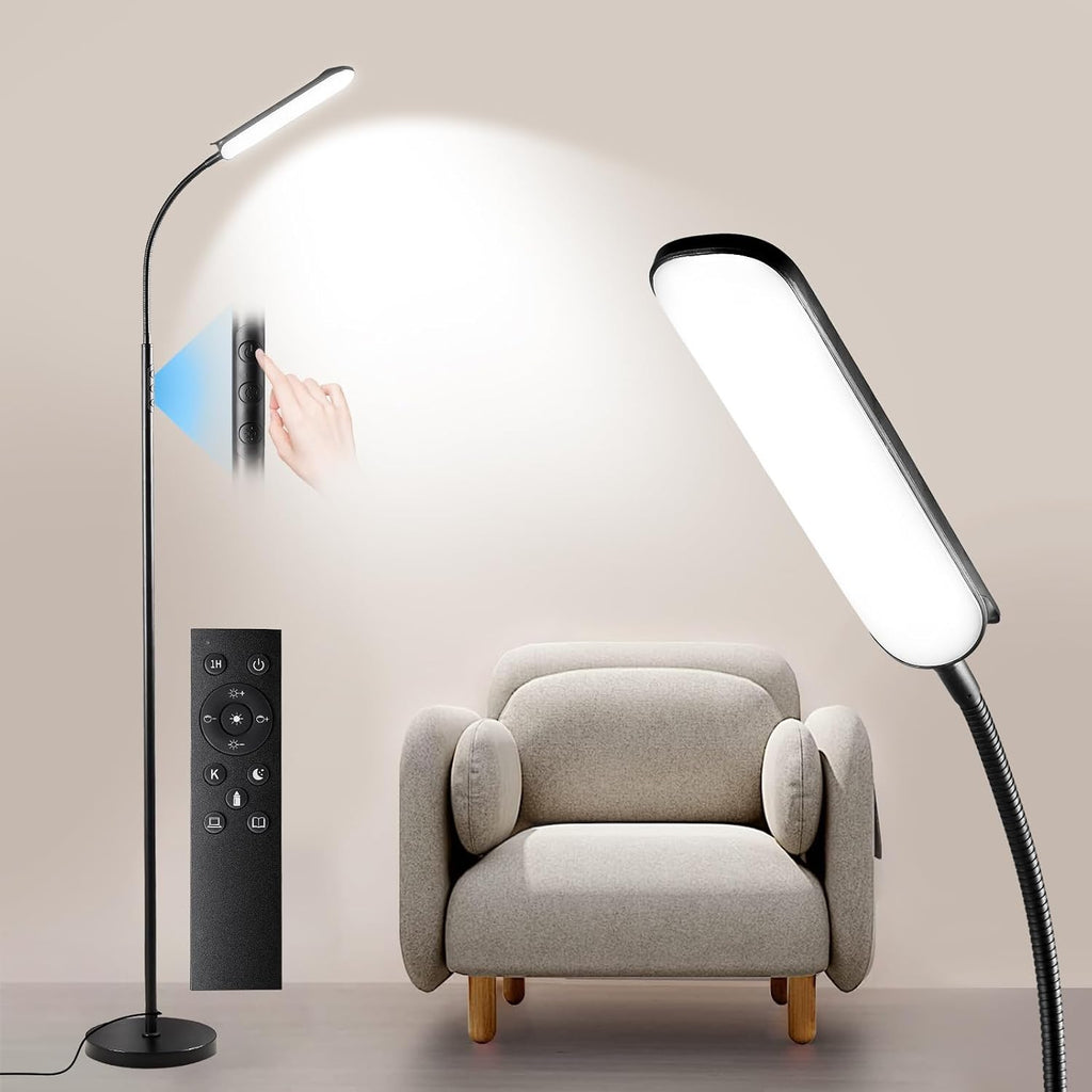 Dimmable Remote LED Reading Floor Lamp