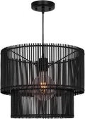 Natural Woven Rattan Hanging Pendant Light