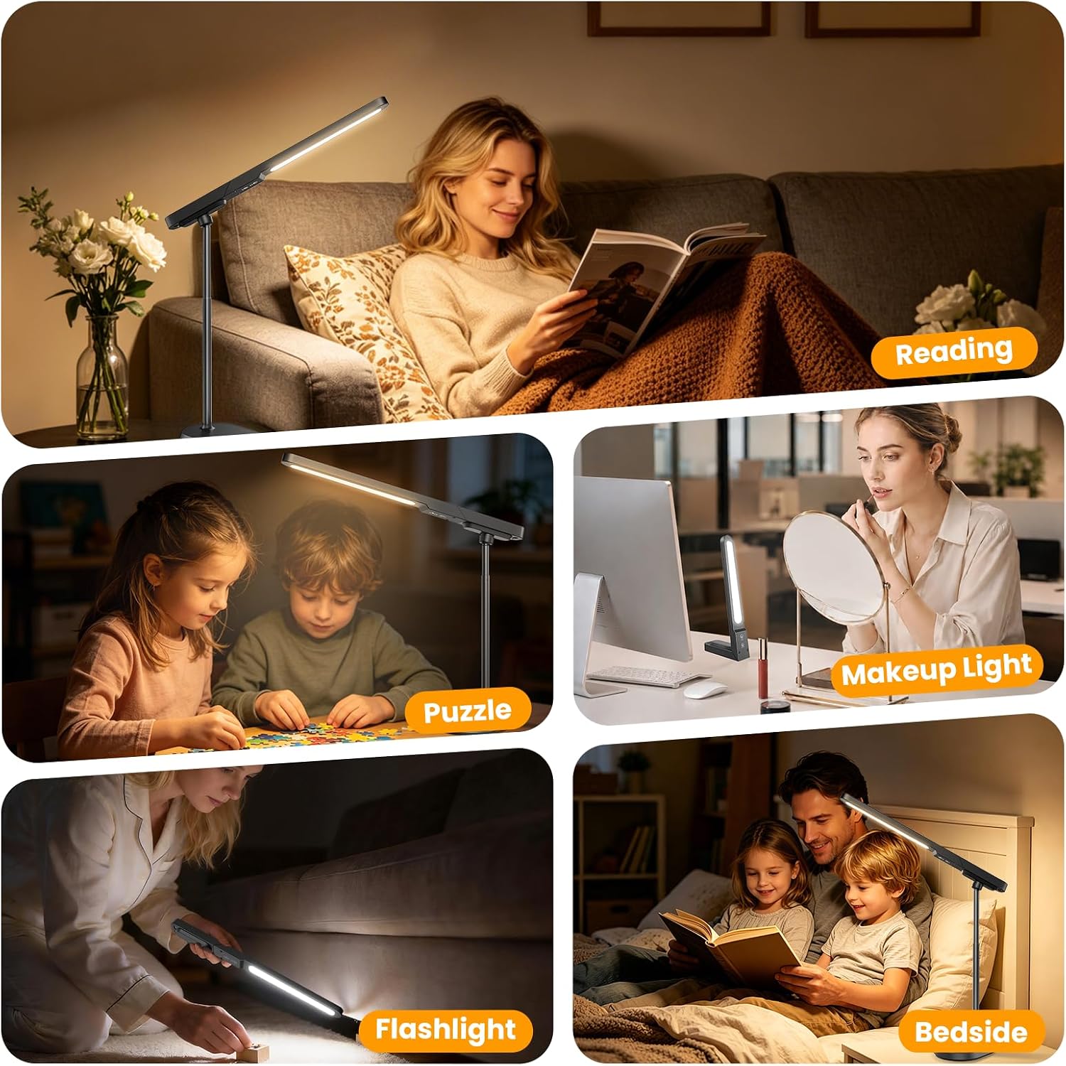Rechargeable Dimmable LED Desk Reading Lamp