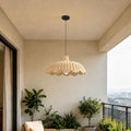 Scalloped Rattan Shade Dining‑Room Pendant Light