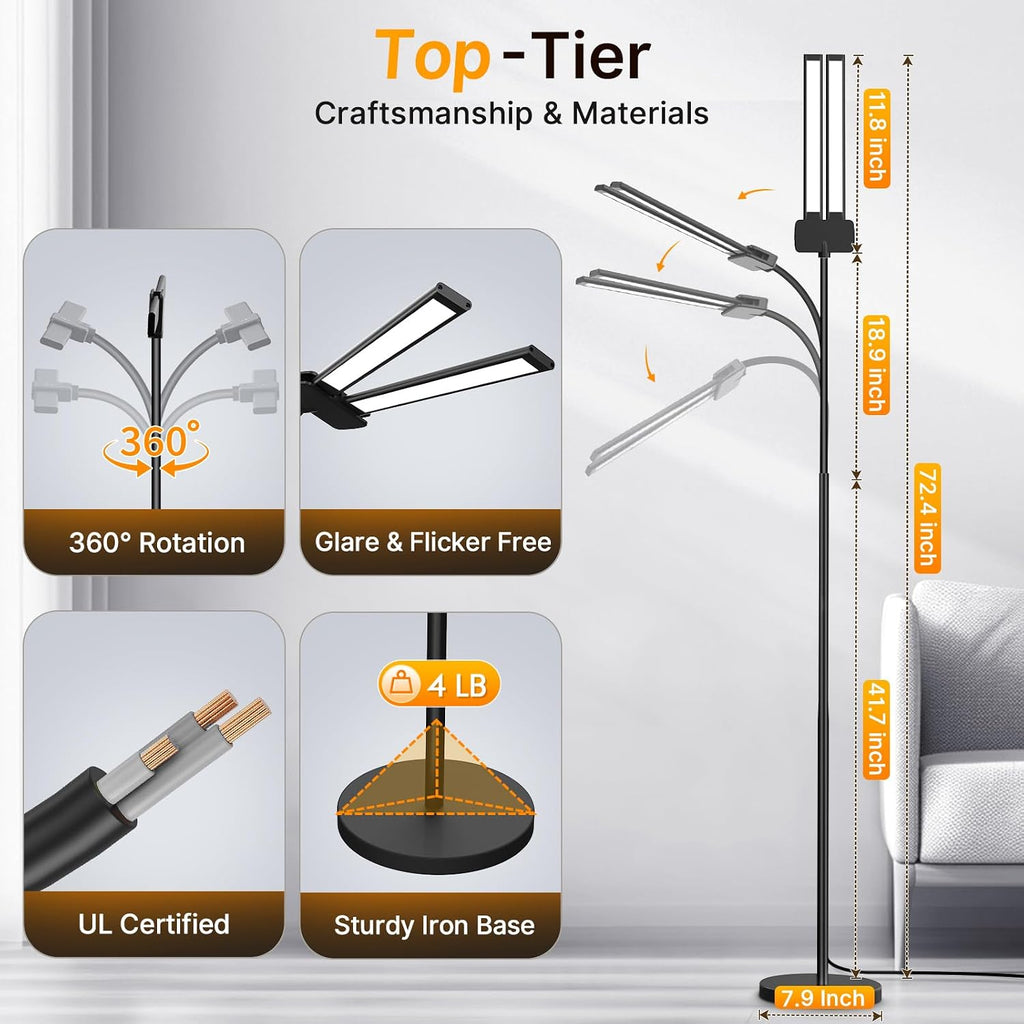 Bright LED Standing Floor Lamp For Office