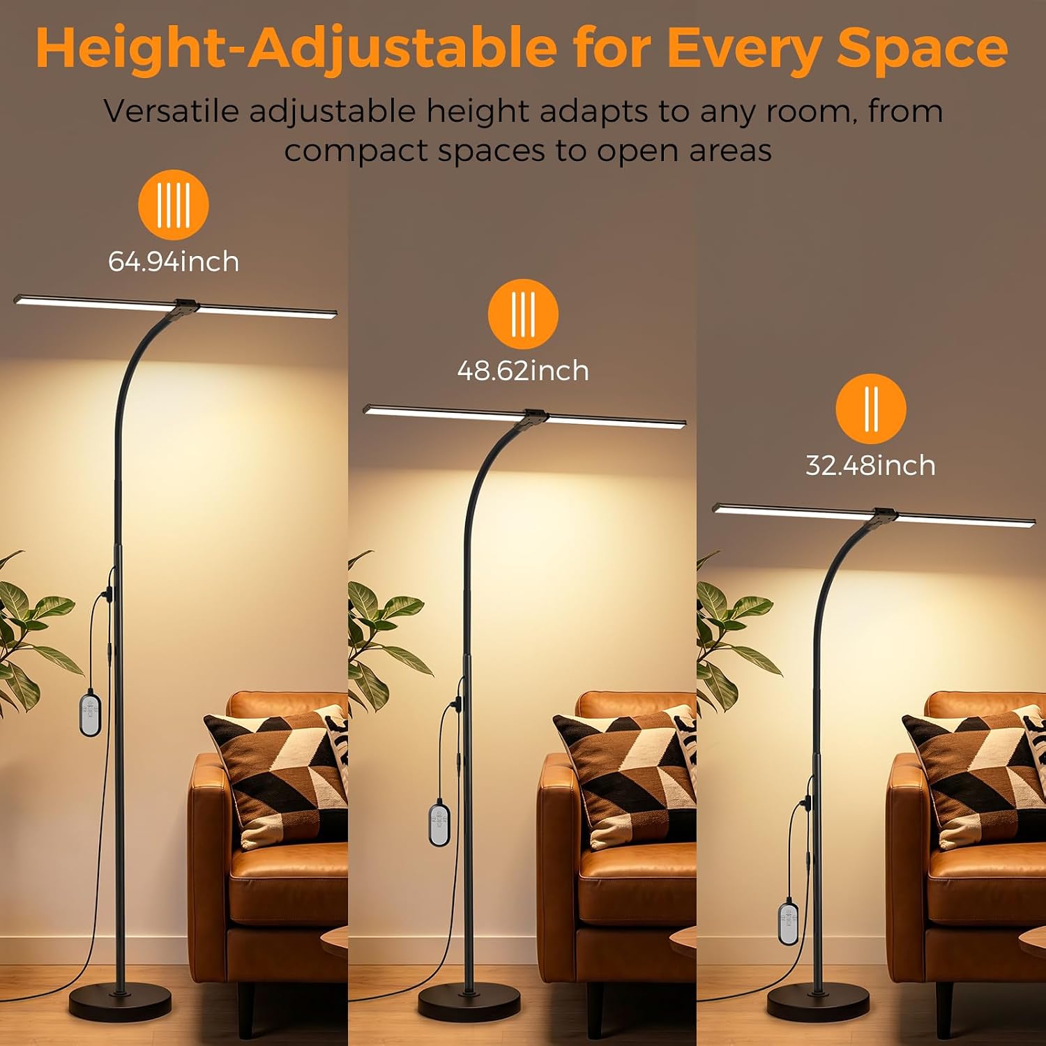 Adjustable Color‑Changing LED Floor Lamp
