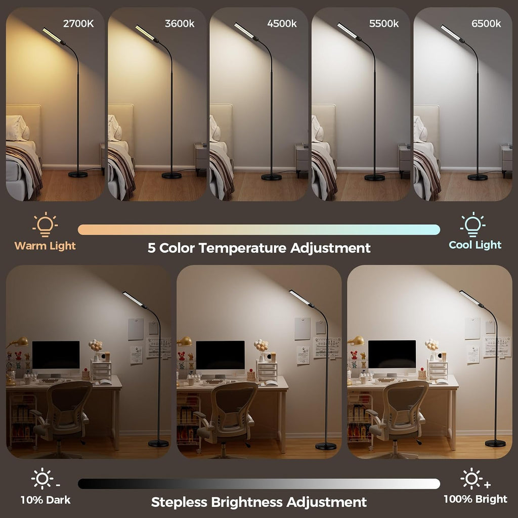 Bright LED Reading Floor Lamp For Living Room
