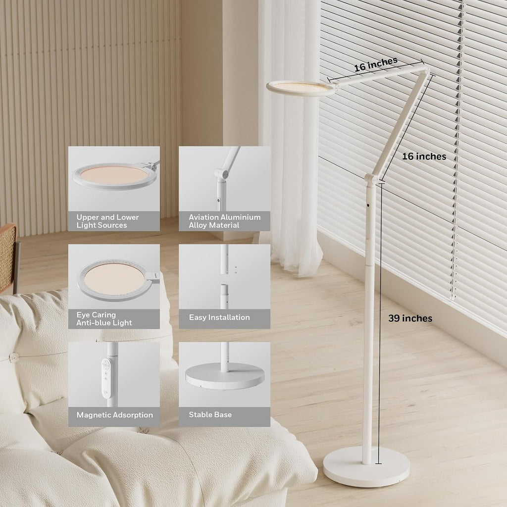 Dimmable Remote LED Standing Floor Lamp