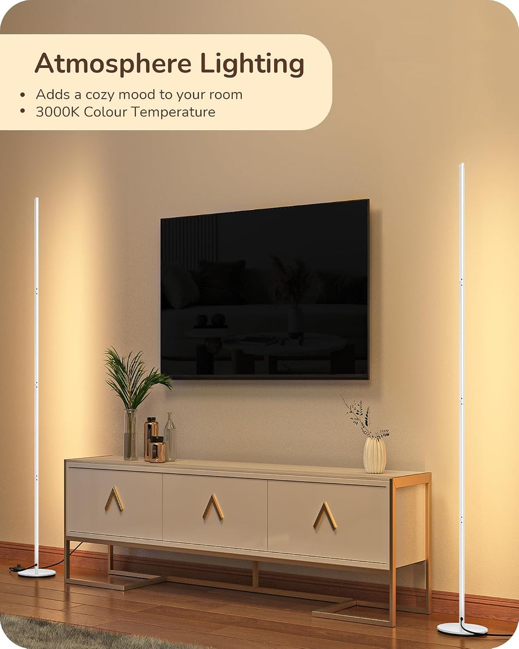 Dimmable Minimalist LED Corner Floor Lamp