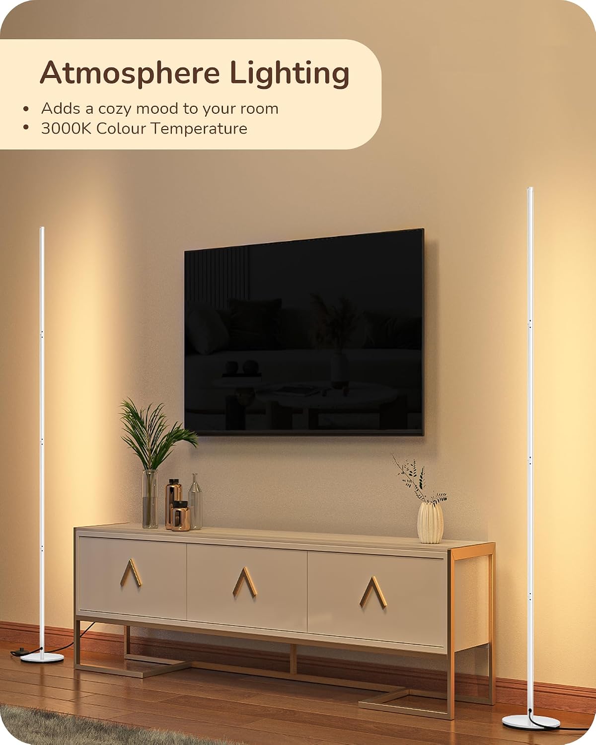 Dimmable Minimalist LED Corner Floor Lamp