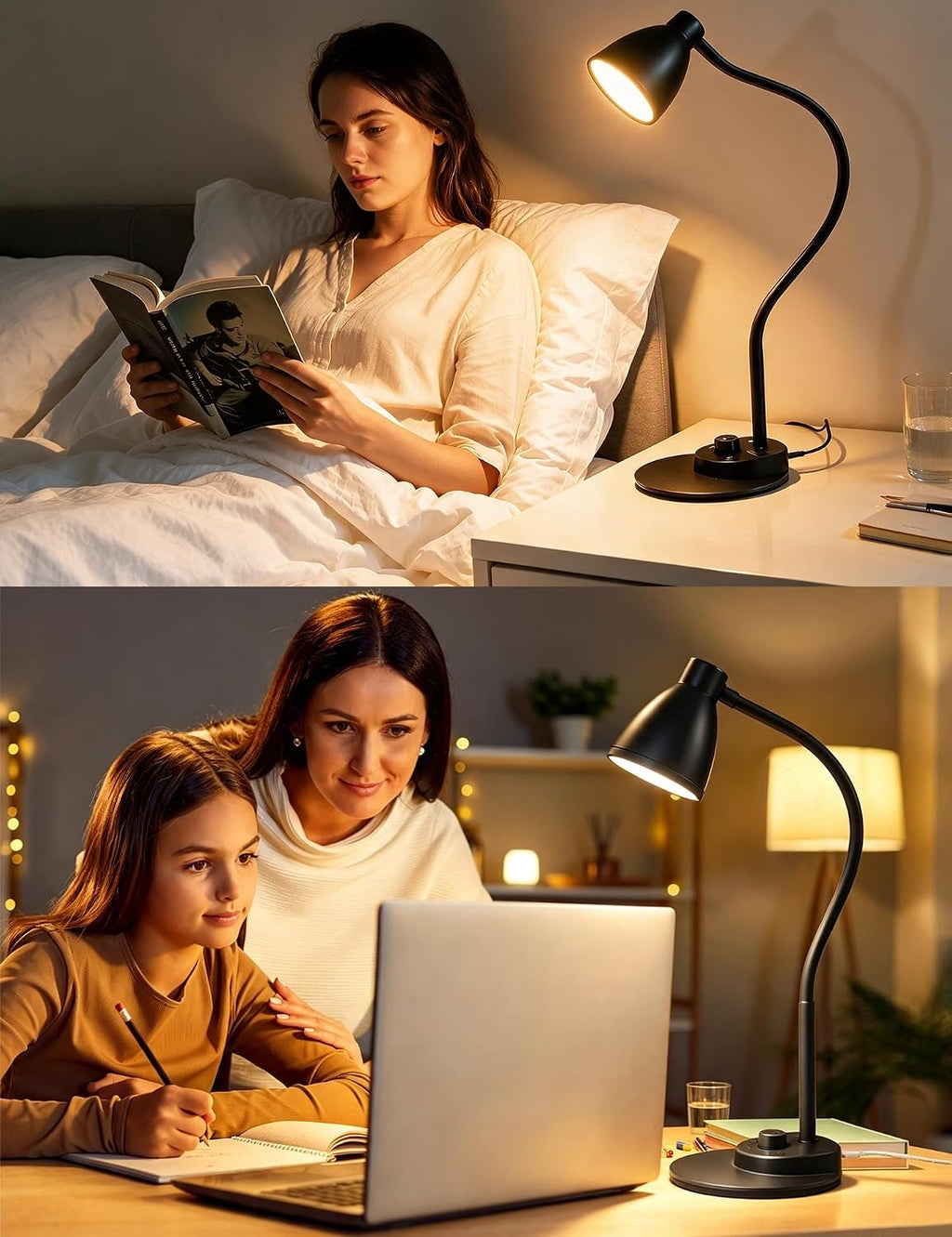 Dimmable LED Desk Lamp With USB Port