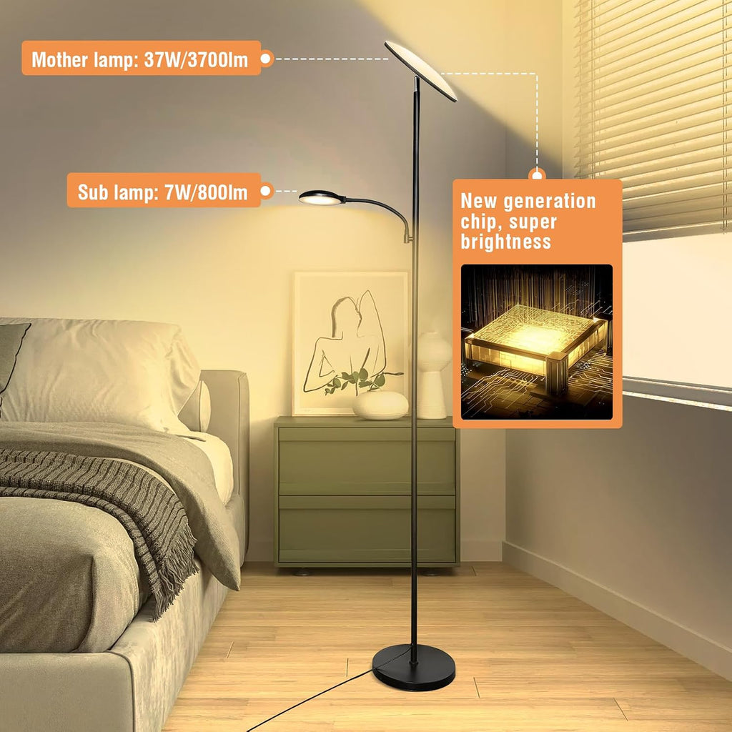 Dimmable Remote‑Controlled LED Floor Lamp