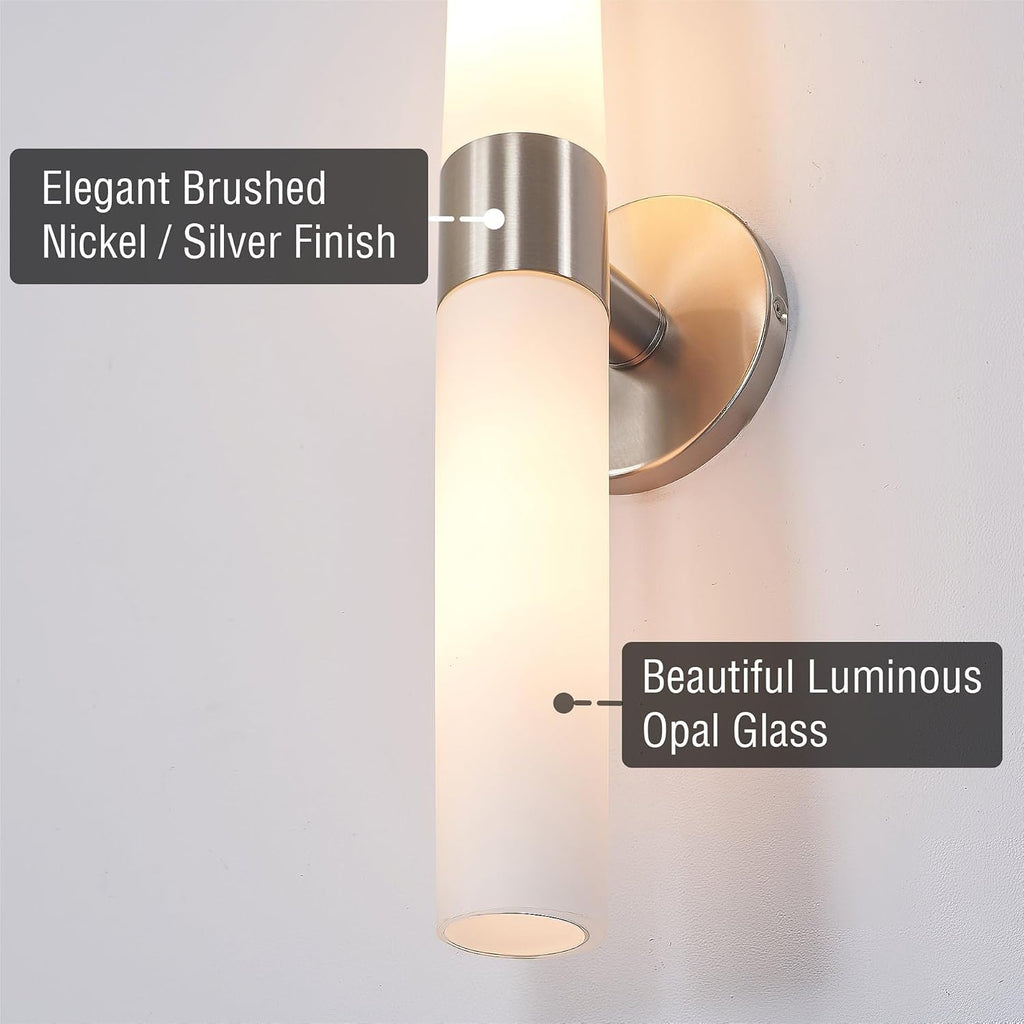 Modern Two‑Light Bathroom Wall Sconce
