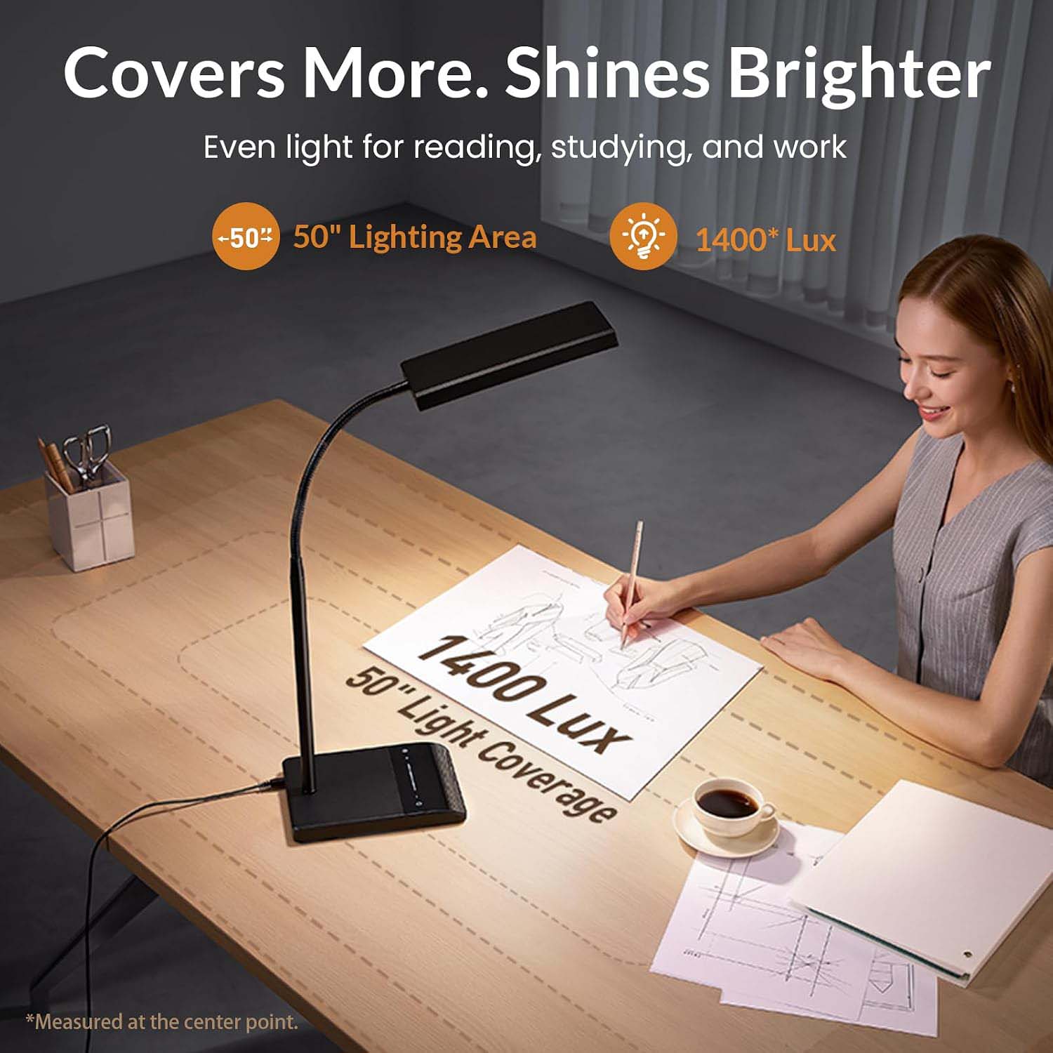 Eye‑Caring LED Desk Lamp For Reading