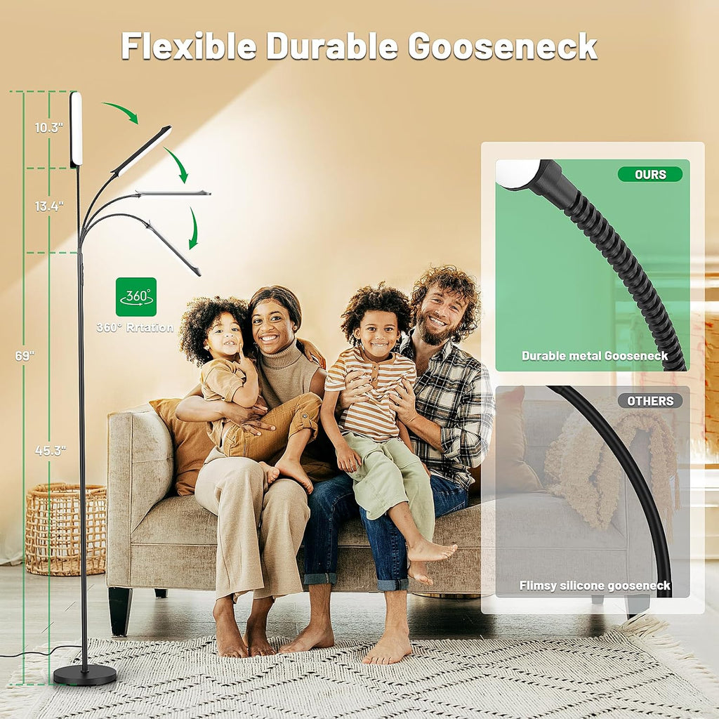Dimmable Remote LED Reading Floor Lamp