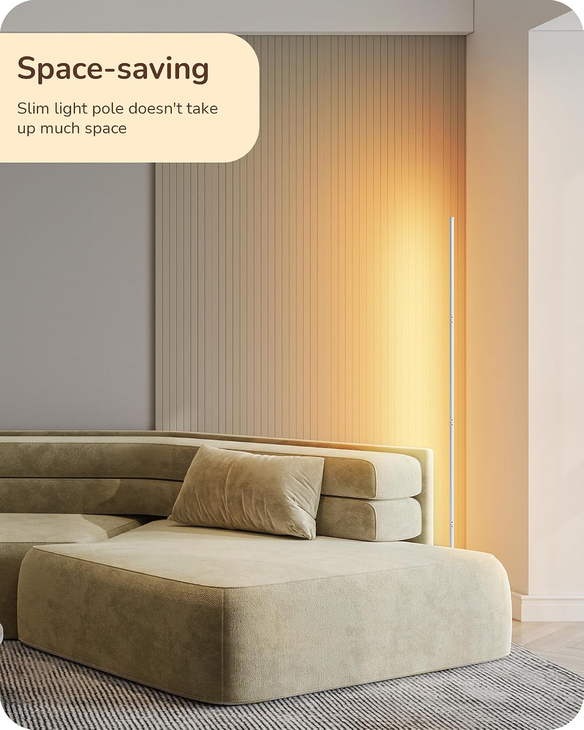 Dimmable Minimalist LED Corner Floor Lamp
