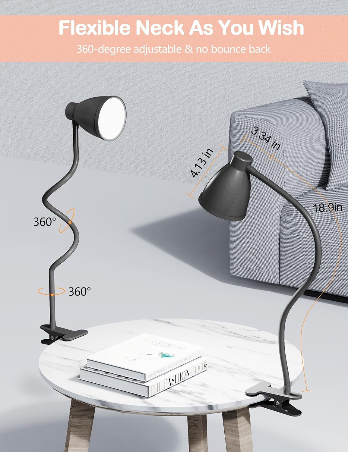 Dimmable Multi‑Color LED Reading Desk Lamp
