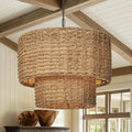 Large Boho Rattan Dining‑Room Pendant Light