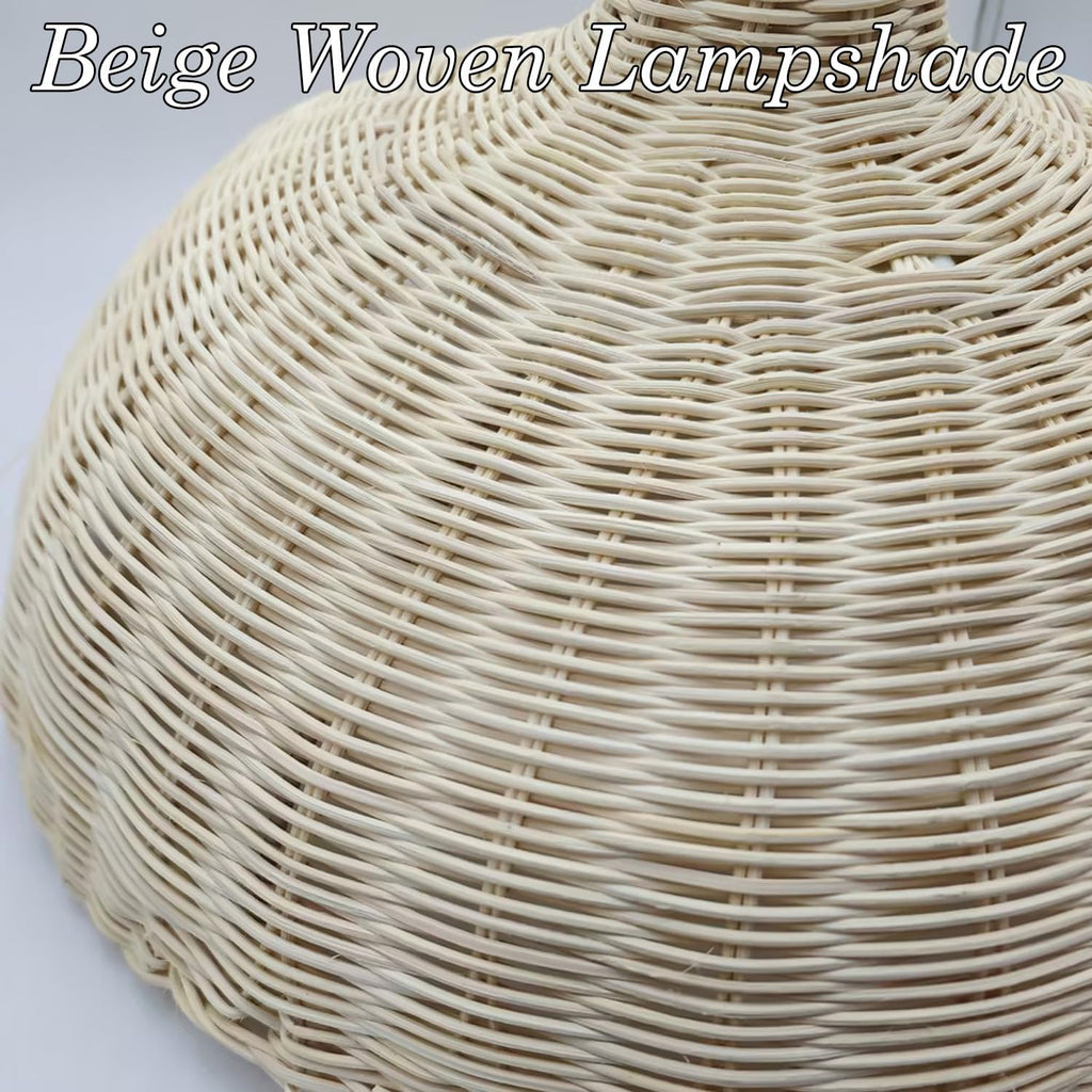 Scalloped Rattan Shade Dining‑Room Pendant Light