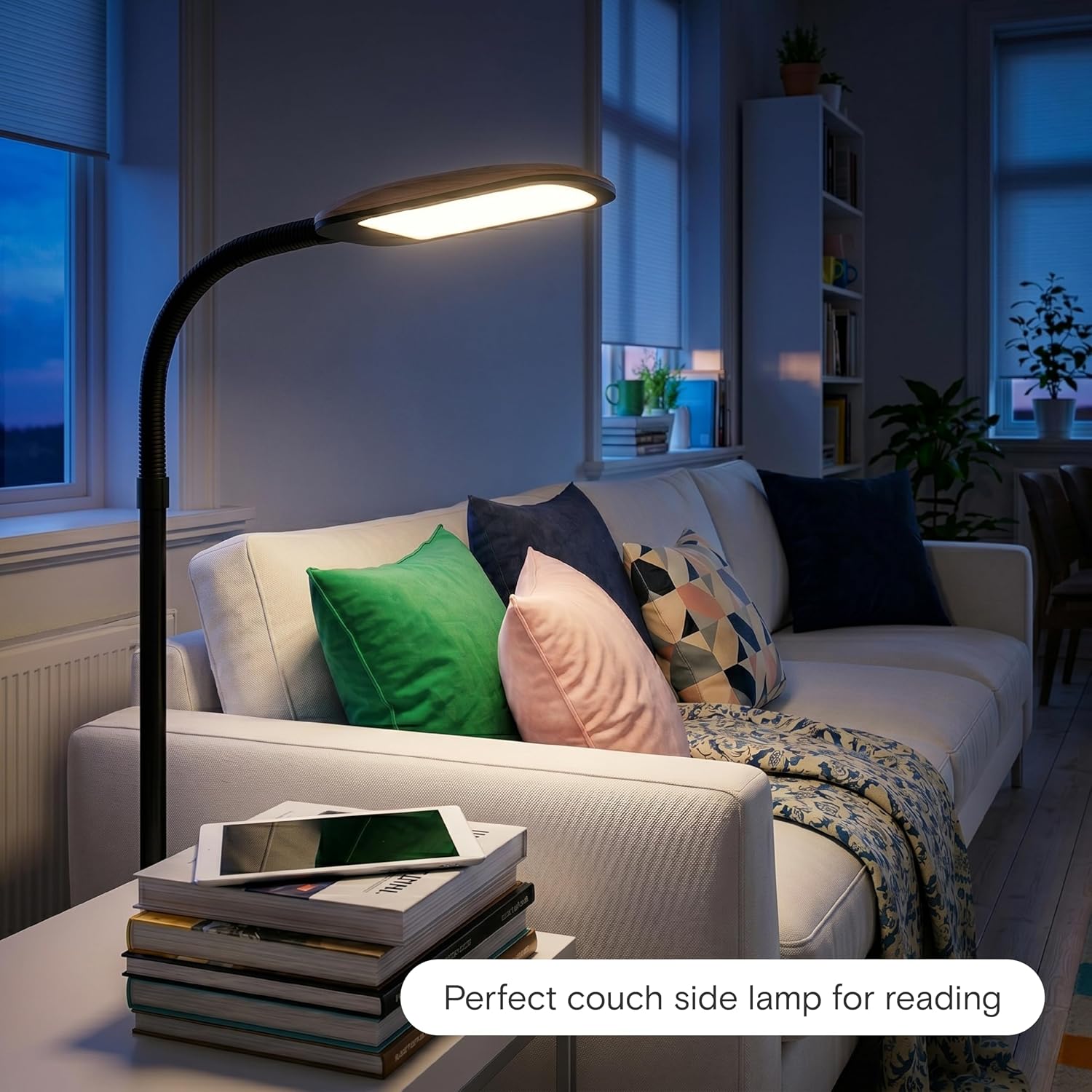 Adjustable Slim LED Reading Floor Lamp